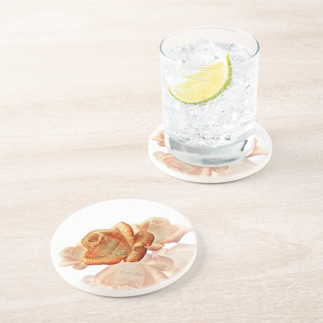 Coral Ro Blommar med Lakan Music Underlägg (Sidan)