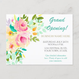 Coral Ro Blommigt Event Business Promotional Vykort