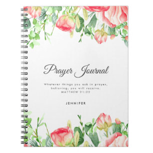 Coral Ro Personlig Prayer Journal Anteckningsbok