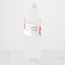 Coral Ro Silo Mönster Vattenflaska Etikett