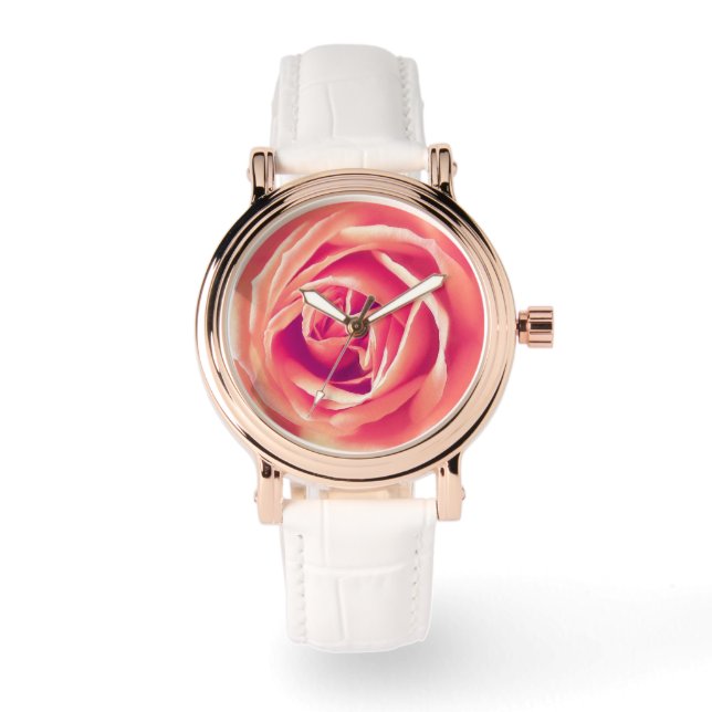 Coral ro-utskrift armbandsur (Framsida)