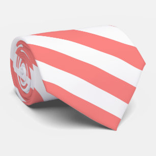 Coral Rosa and White Stripe Slips