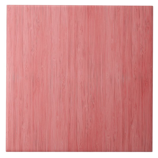 Coral Rosa Bamboo Wood Grain-utseende Kakelplatta (Framsidan)