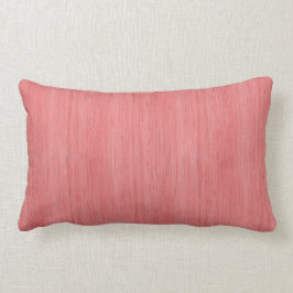 Coral Rosa Bamboo Wood Grain-utseende Lumbarkudde