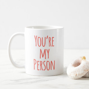 Coral Rosa Du är min personliga vändoffert Kaffemugg
