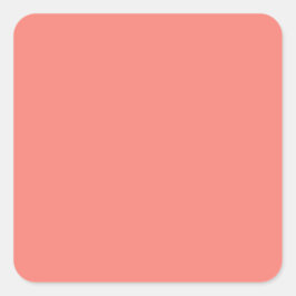 Coral Rosa Fyrkantigt Klistermärke