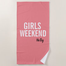 Coral Rosa Girls Helg Beach Towel