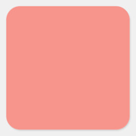 Coral Rosa Large Fyrkantigt Klistermärke