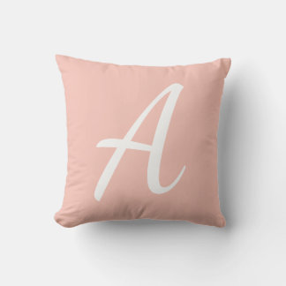 Coral Rosa Monogram Kudde