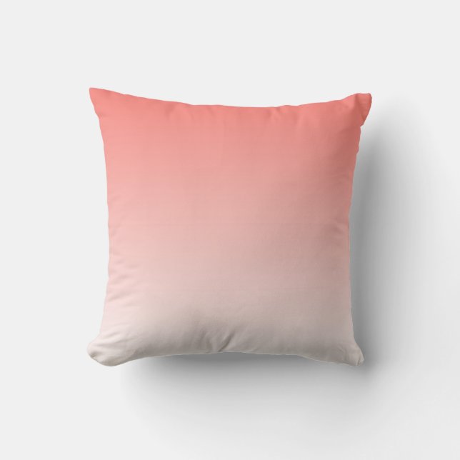 Coral Rosa Ombre Gradient Cushion Kudde (Framsida)