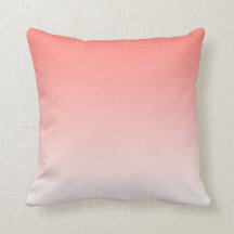 Coral Rosa Ombre Gradient Cushion