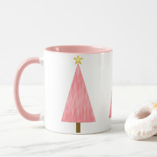 Coral Rosa Ombre Retro Modern Julgran Mugg