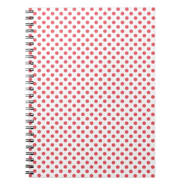 Coral Rosa Polka dots av Shirley Taylor Anteckningsbok (Framsidan)