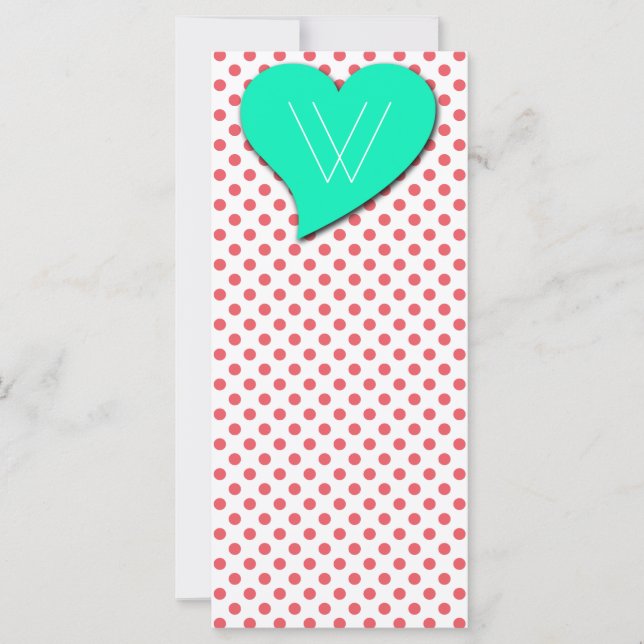 Coral Rosa Polka dots-Monogram av Shirley Taylor (Framsida)