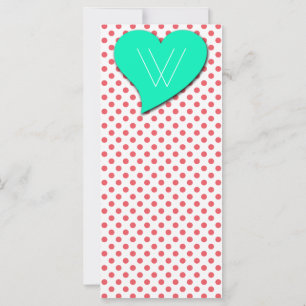Coral Rosa Polka dots-Monogram av Shirley Taylor