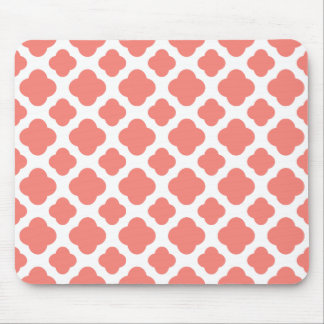 Coral Rosa Quatrefoil Mönster Musmatta