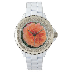 Coral Rosa ros Flower Namn Armbandsur