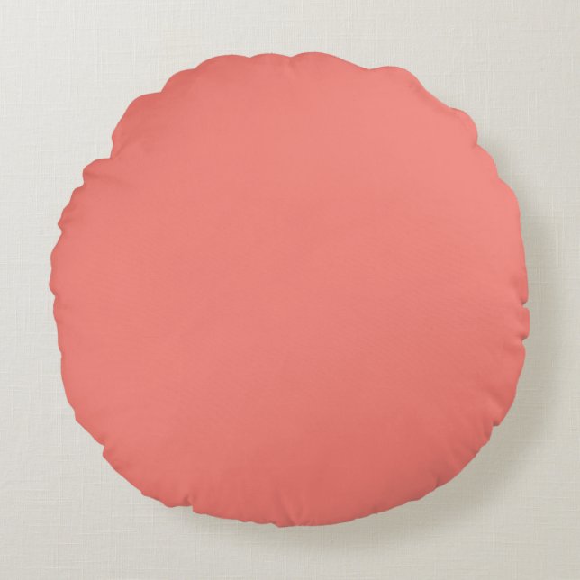 Coral Rosa Rund Kudde (Framsidan)