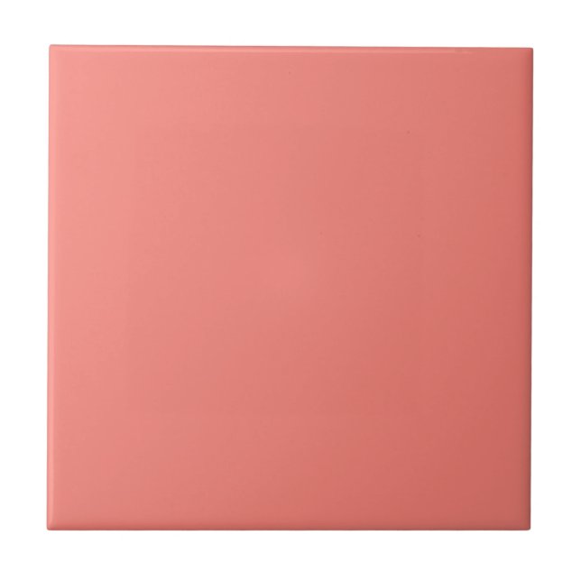 Coral Rosa Solid Färg Kakelplatta (Framsidan)