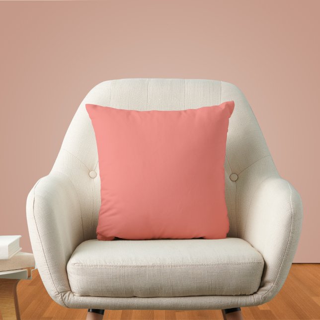 Coral Rosa Solid Färg Kudde (Skapare uppladdad)