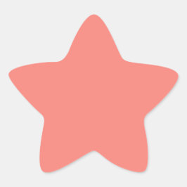 Coral Rosa Star Sticker Stjärnformat Klistermärke