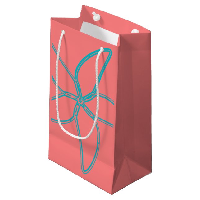 Coral Rosa Starfish Small Gift Bag (Framsidan Vinklad)