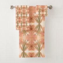 Coral Rosa Tulip Towel Set