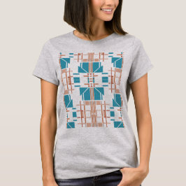 Coral Rust Turcos Southwest Art Abstrakt T Shirt