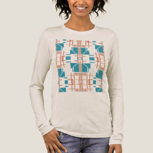 Coral Rust Turcos Southwest-inspirated Geometric T Shirt