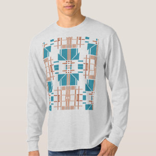 Coral Rust Turcos Southwest-inspirated Geometric T Shirt