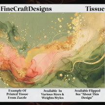 Coral & Sage Alcohol Ink + Gold EA3L Decoupage