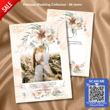 Coral Sage Pampas Grass Blommigt PHOTO TACK