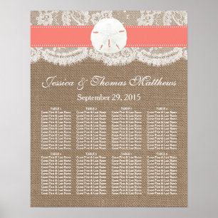Coral Sand Dollar Beach Wedlingen Poster