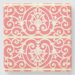 Coral scrollwork mönster underlägg sten