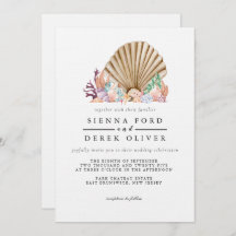 Coral & Seashell-strand Wedding