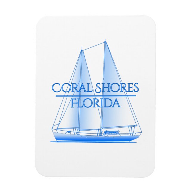 Coral Shoes Coastal Nautical Sailing Sailor Magnet (Vertikal)
