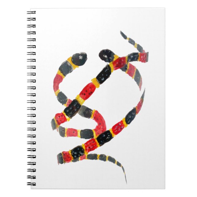 Coral Snakes Djurkonst Anteckningsbok (Framsidan)