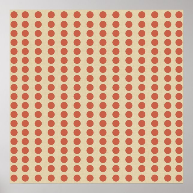 Coral Spice Moods Dots Poster (Framsidan)