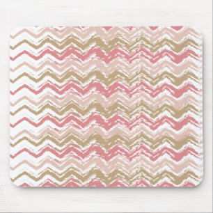 Coral Spice Scribble ZigZag Chevron Mönster Musmatta