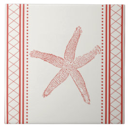 Coral Starfish Coastal Kakelplatta