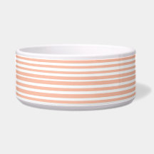 Coral Stripe Pet Bowl
