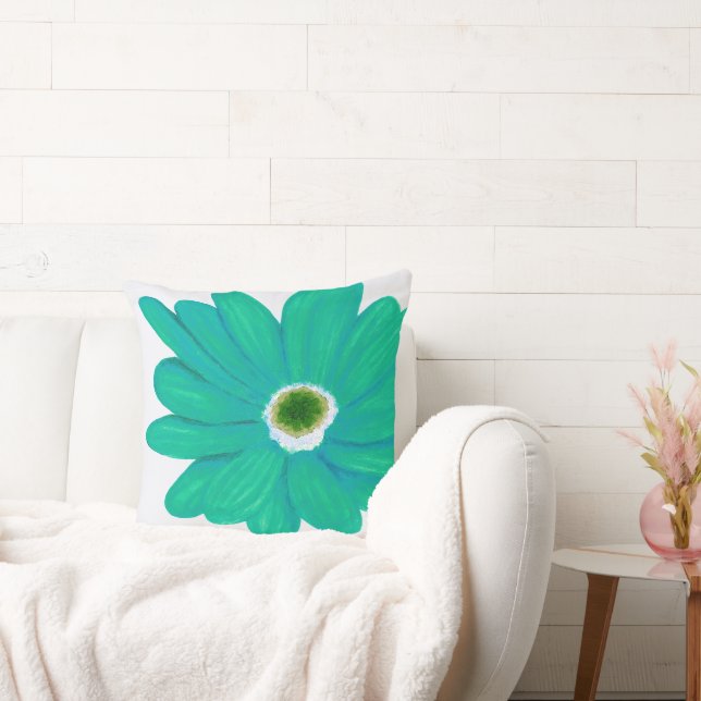 Coral Summer Flower Throw Pillow Kudde (Soffa)