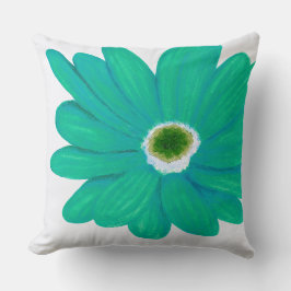 Coral Summer Flower Throw Pillow Kudde
