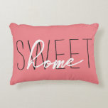 Coral Sweet Dreams Bedroom Throw Accent Pillow Prydnadskudde<br><div class="desc">Den här söta hemkudden kommer att se underbar ut i vardagsrummet. Du kan ändra färgen på bakgrunden eller texten.</div>