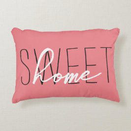 Coral Sweet Dreams Bedroom Throw Accent Pillow Prydnadskudde