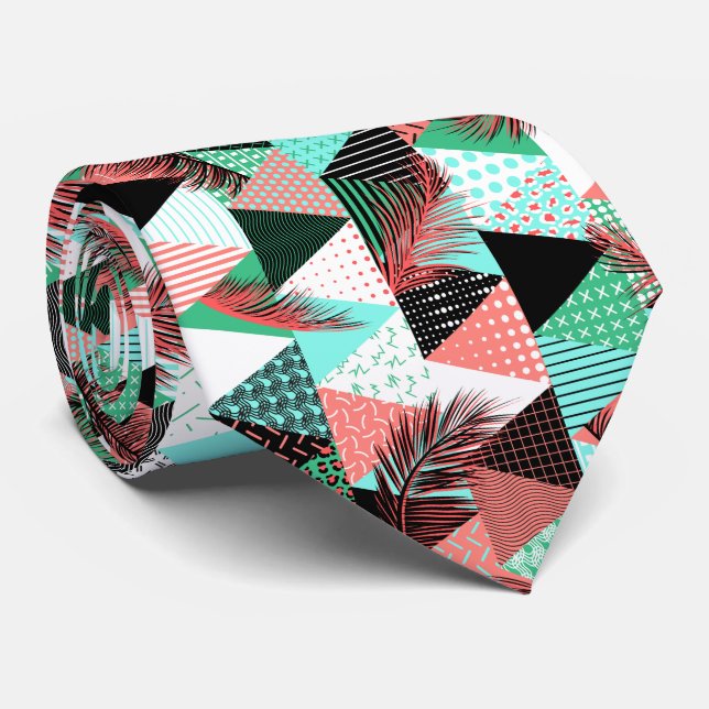 Coral Teal Memphis Stil Slips (Rullad)