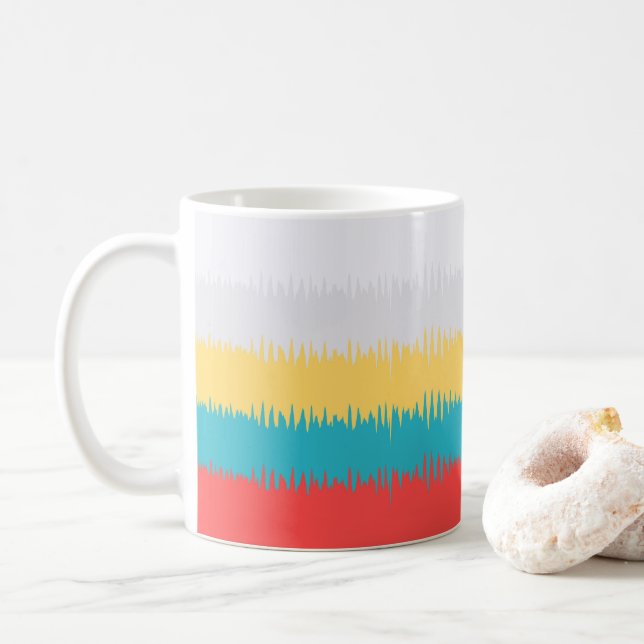 Coral Turcos Gult White Rand Kaffemugg (Med munk)