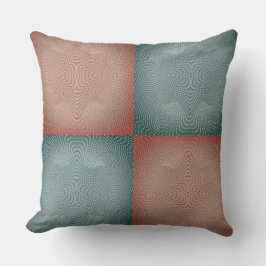 Coral Twirl in Rust & Sage Kudde