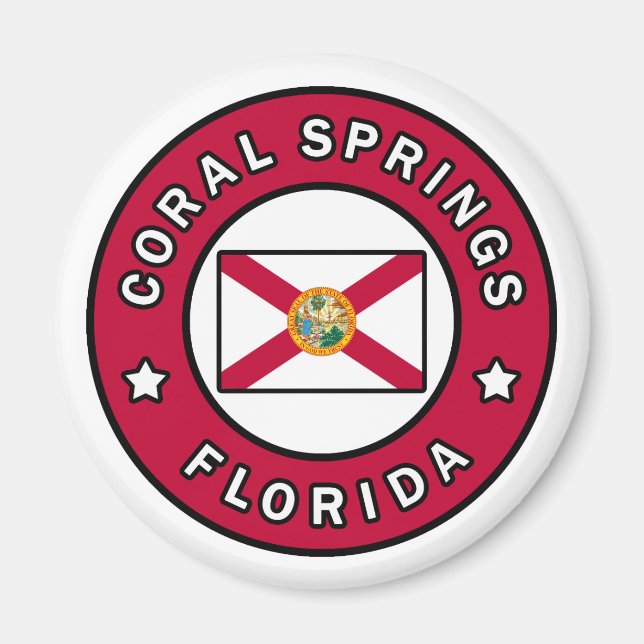 Coral Vår Florida Magnet (Framsidan)