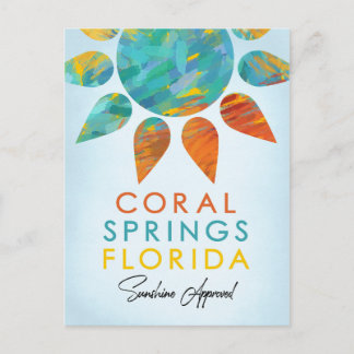 Coral Vår Florida Sunshine Travel Vykort